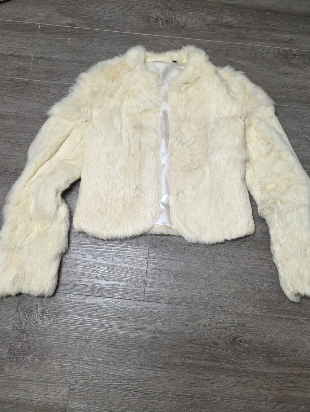 Rabbit Fur Coat Womans Size M Likeme Brand